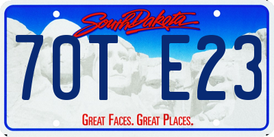 SD license plate 70TE23