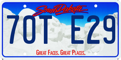 SD license plate 70TE29