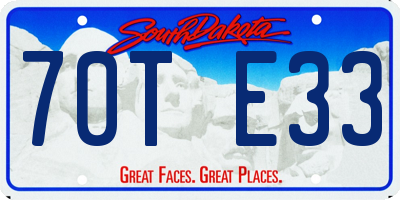 SD license plate 70TE33
