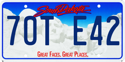 SD license plate 70TE42
