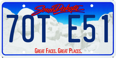 SD license plate 70TE51