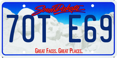 SD license plate 70TE69