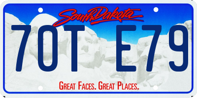SD license plate 70TE79