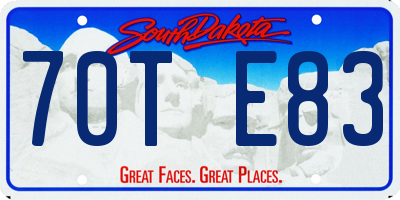 SD license plate 70TE83