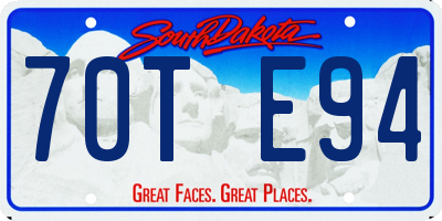 SD license plate 70TE94