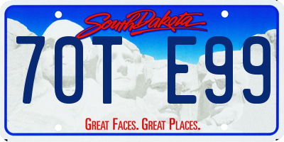 SD license plate 70TE99