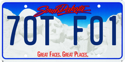 SD license plate 70TF01