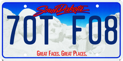 SD license plate 70TF08