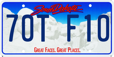 SD license plate 70TF10