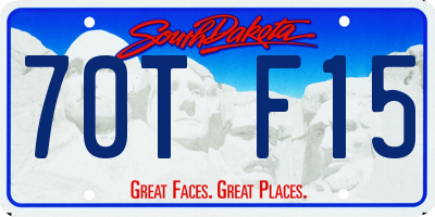 SD license plate 70TF15