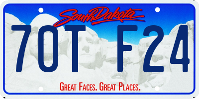SD license plate 70TF24