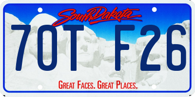 SD license plate 70TF26