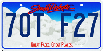 SD license plate 70TF27