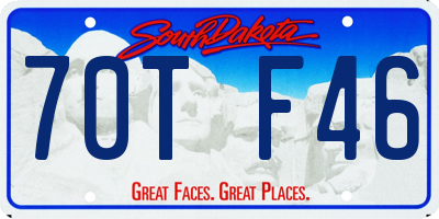 SD license plate 70TF46