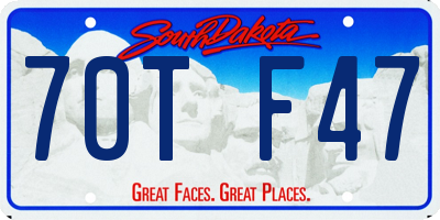 SD license plate 70TF47