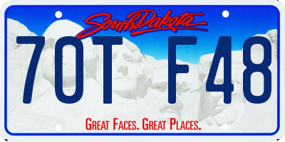 SD license plate 70TF48
