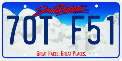 SD license plate 70TF51