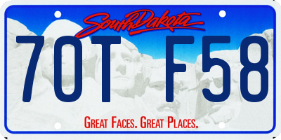 SD license plate 70TF58