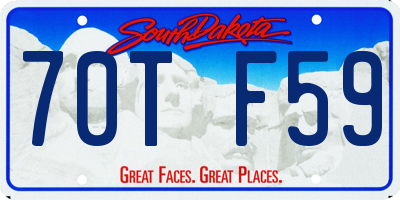 SD license plate 70TF59