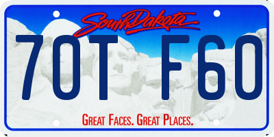SD license plate 70TF60