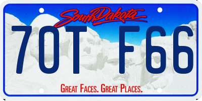 SD license plate 70TF66