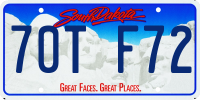 SD license plate 70TF72