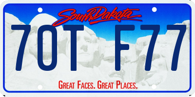 SD license plate 70TF77