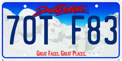 SD license plate 70TF83