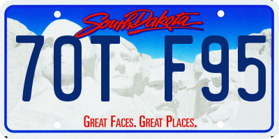 SD license plate 70TF95