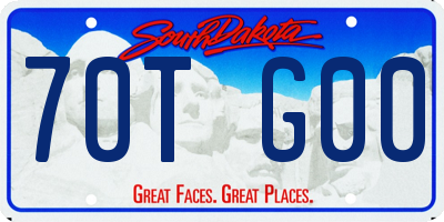 SD license plate 70TG00