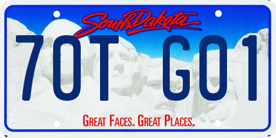 SD license plate 70TG01