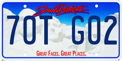 SD license plate 70TG02