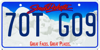 SD license plate 70TG09