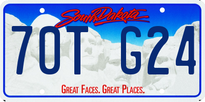 SD license plate 70TG24