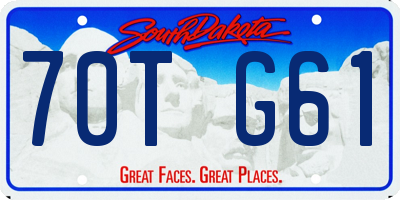 SD license plate 70TG61
