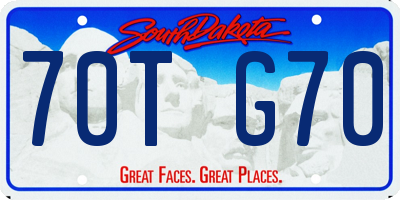 SD license plate 70TG70