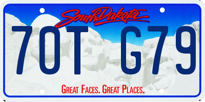 SD license plate 70TG79