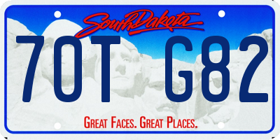 SD license plate 70TG82