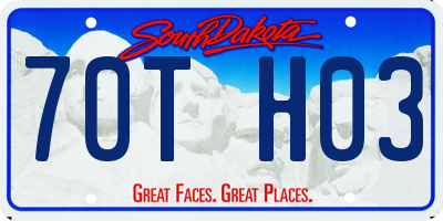 SD license plate 70TH03