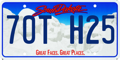 SD license plate 70TH25