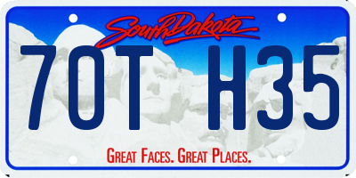 SD license plate 70TH35