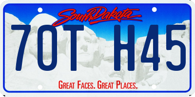 SD license plate 70TH45