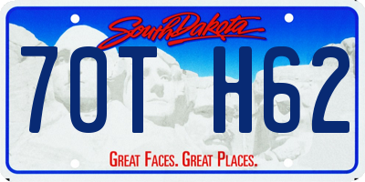 SD license plate 70TH62