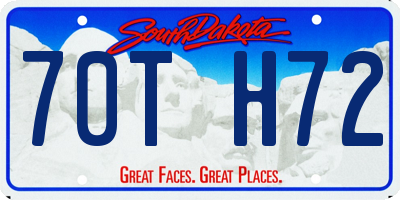 SD license plate 70TH72