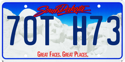 SD license plate 70TH73