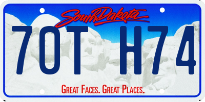SD license plate 70TH74