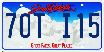 SD license plate 70TI15