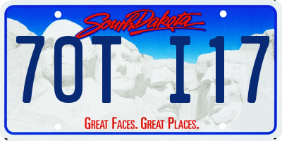 SD license plate 70TI17