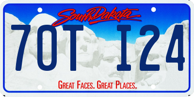 SD license plate 70TI24
