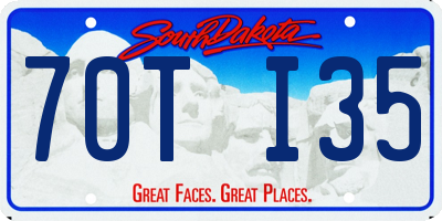 SD license plate 70TI35
